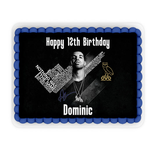 Drake Personalized Edible Sheet Cake Images