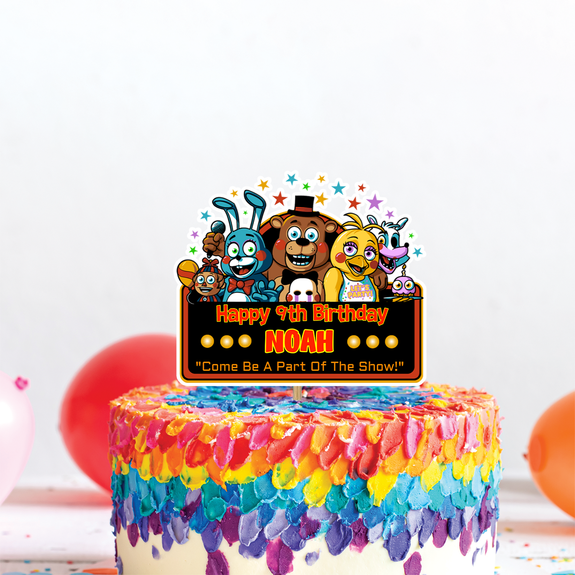 FNAF Birthday Decorations, FNAF Game Party Supplies, FNF vs FNAF, FNAF Video Game, FNAF - Five Nights At Freddy's SVG