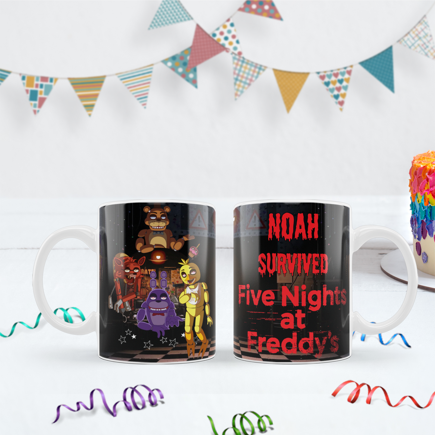 FNAF Birthday Decorations, FNAF Game Party Supplies, FNF vs FNAF, FNAF Video Game, FNAF - Five Nights At Freddy's SVG