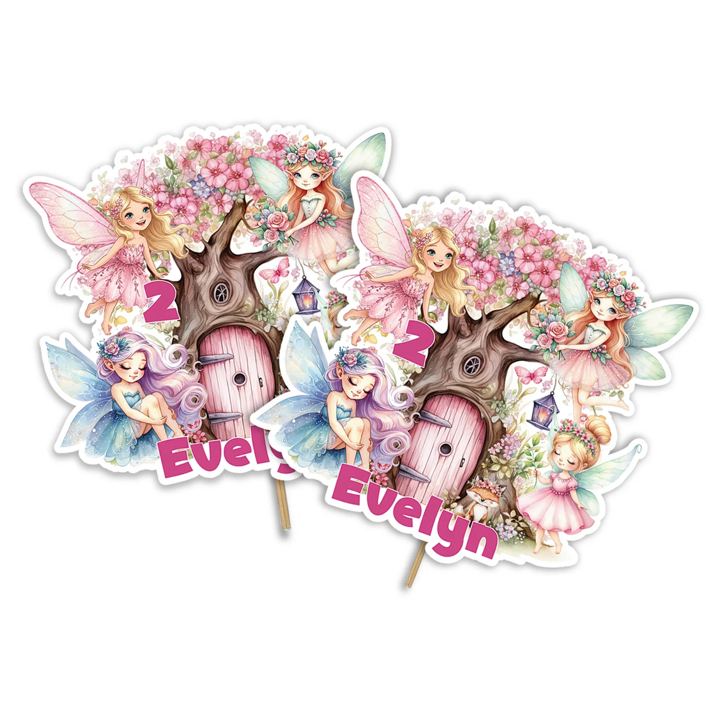 Magical Fairy Personalized Cake Toppers for a fairy-themed birthday celebration