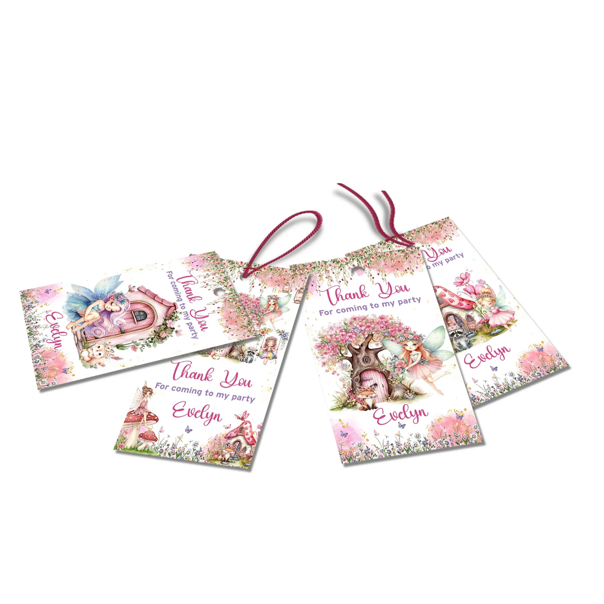 Magical Fairy Thank You Tags for fairy-themed party favors and gifts