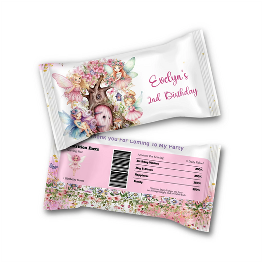 Magical Fairy Skittles Label for candy packs with fairy-themed wrappers