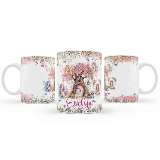 Magical Fairy Sublimation Mug with personalized fairy artwork for gifts