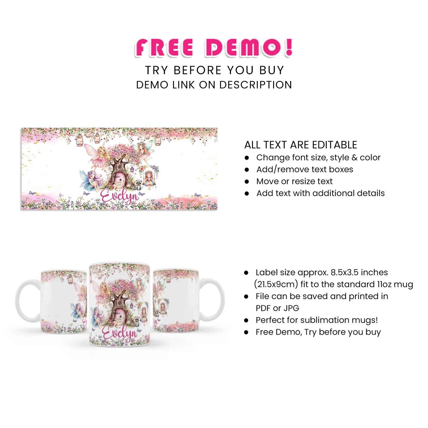 Magical Fairy Sublimation Mug