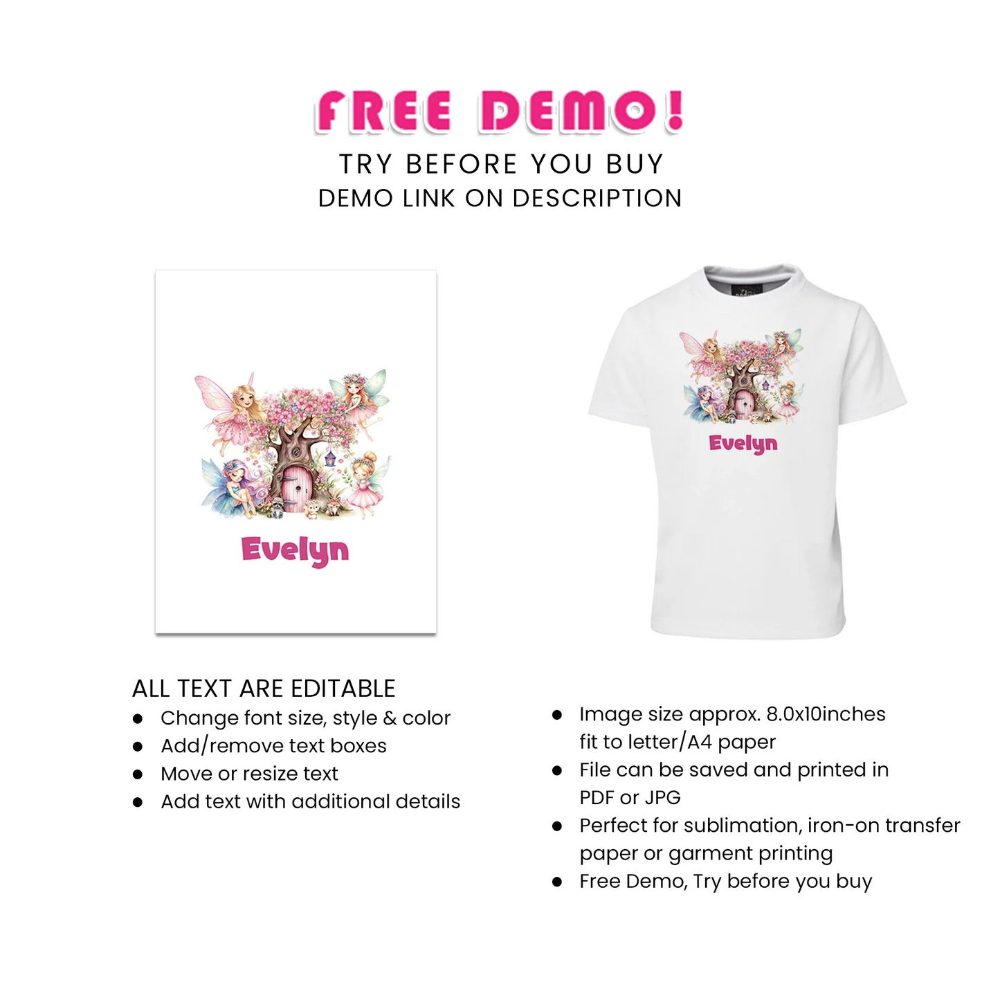 Magical Fairy Sublimation T-Shirt