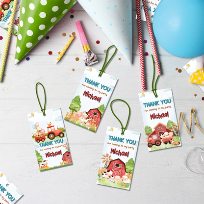 1st Birthday Birthday Decorations, Tracktor Party Supplies, Farm Animals Themed, Barn Yard Theme Digital Template, Editable Farm Animals Theme Image SVG PNG