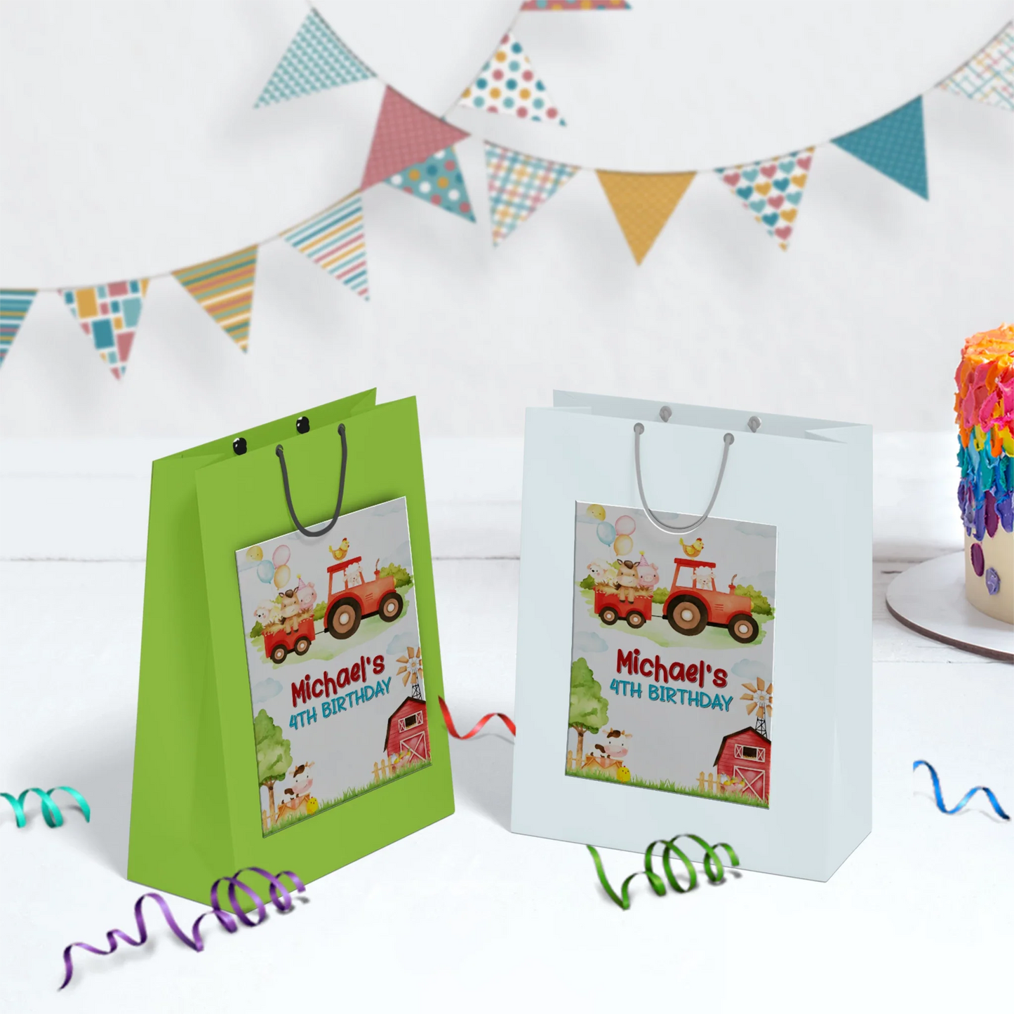 1st Birthday Birthday Decorations, Tracktor Party Supplies, Farm Animals Themed, Barn Yard Theme Digital Template, Editable Farm Animals Theme Image SVG PNG