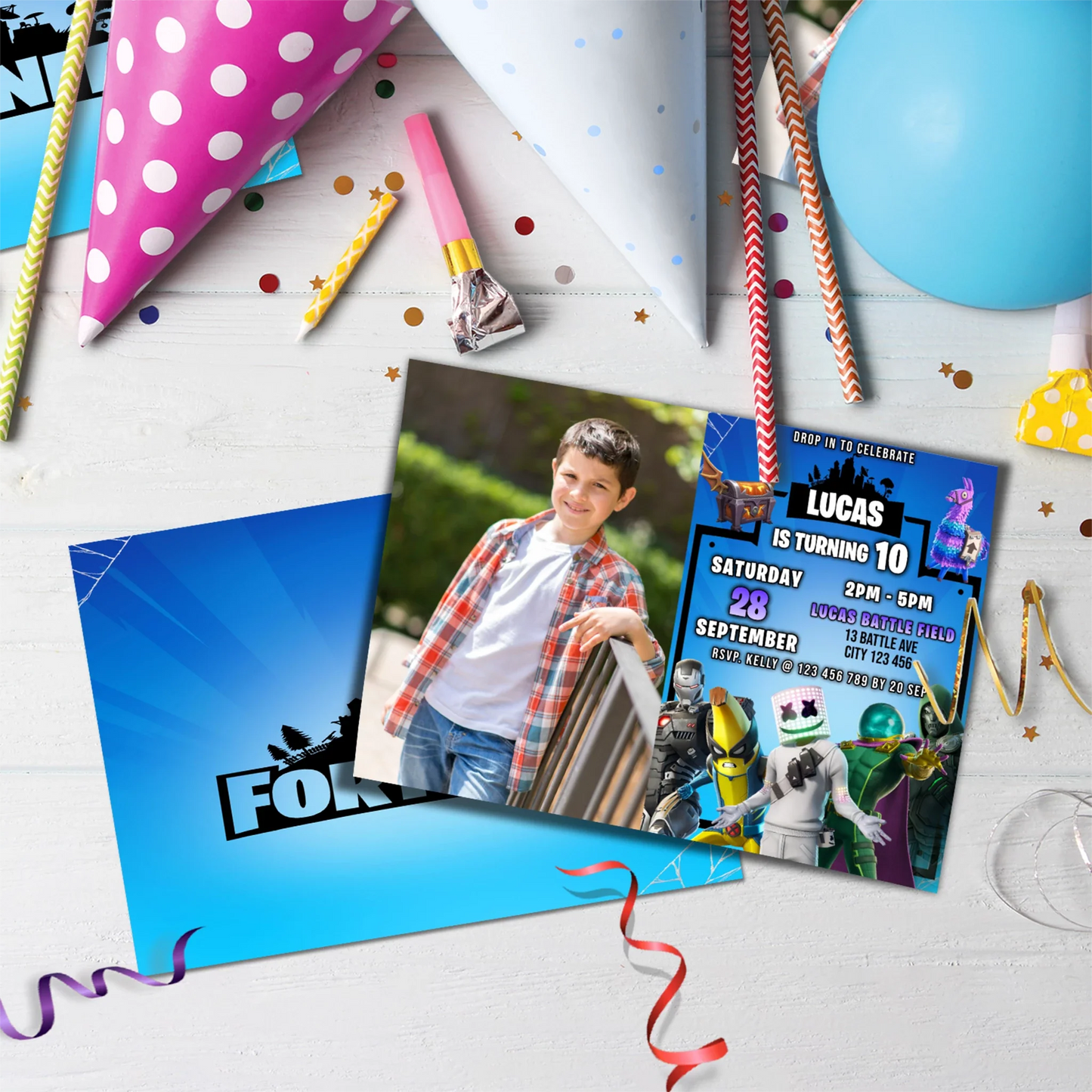 Fortnite Birthday Decorations, Fortnite Party Supplies, Play Fortnite Themed, Fortnite Games Digital Template, Editable Fortnite Image SVG PNG