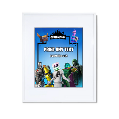 Fortnite Custom Sign with Personalized Fortnite Party message