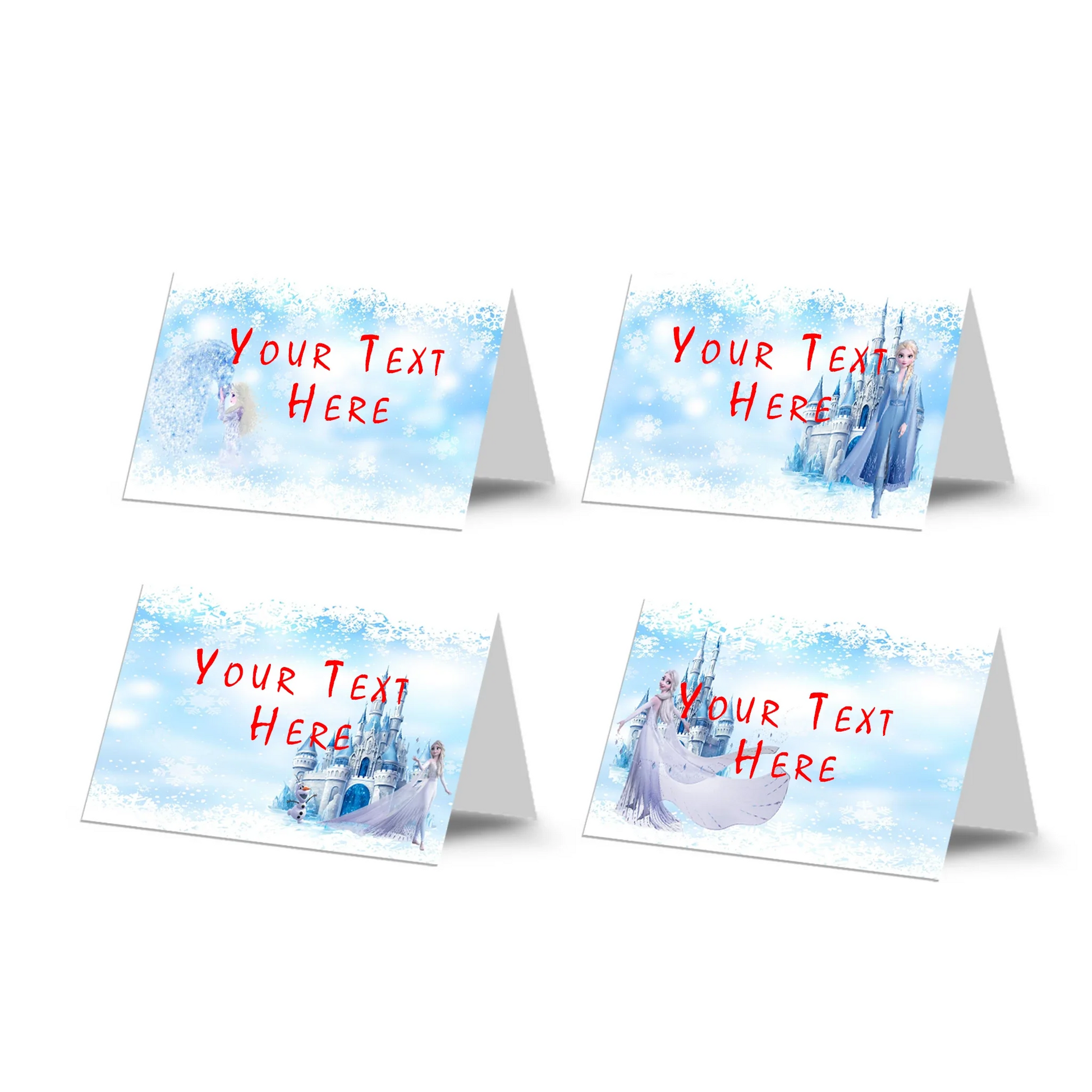 Frozen Food Cards for labeling party treats and snacks with a magical Frozen theme