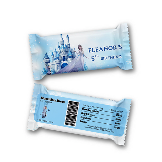 Frozen Rice Krispies Treats Label & Candy Bar Label for decorating party treats with a custom design