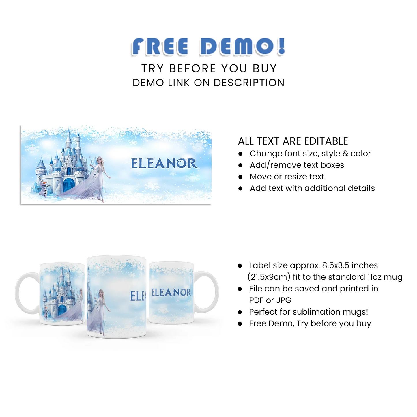 Frozen Sublimation Mug for Personalized Drinkware