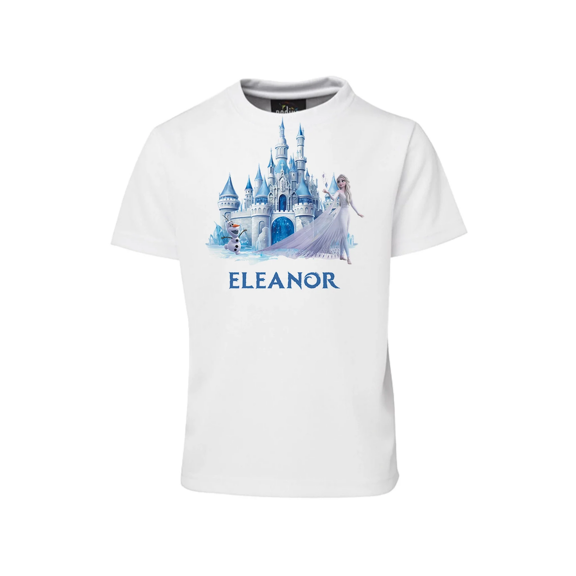 Frozen Sublimation T-Shirt with custom text and graphics for a unique Frozen-themed outfit