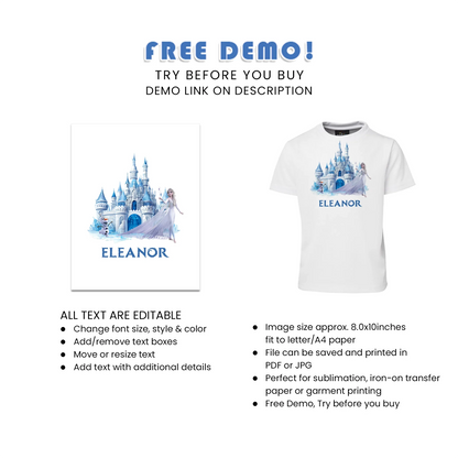 Frozen Sublimation T-Shirt for Unique Party Apparel