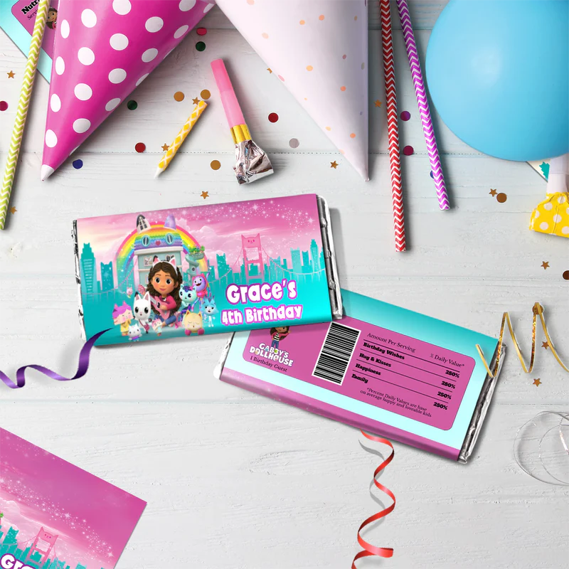 Gabby's Dollhouse Birthday Decorations, Gabby Party Supplies, Pandy Paws Themed, Gabby TV series Digital Template, Editable Gabby's Dollhouse Image SVG PNG