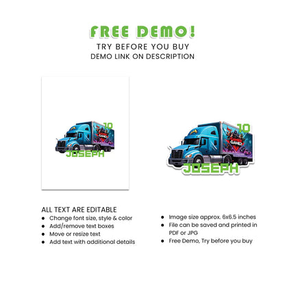 Best Game Truck Personalized Cake Toppers – Custom Birthday Decor