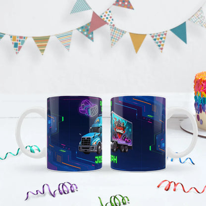 Game Truck Birthday Decorations, Video Games Party Supplies, VR Games Themed, VR Neon Digital Template, Editable Game Truck Image SVG PNG