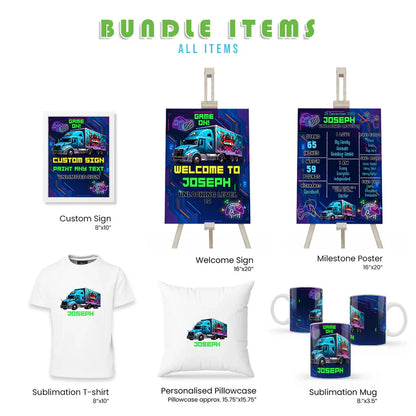 Buy Game Truck Personalized Party Pack Bundle – Digital Template Set