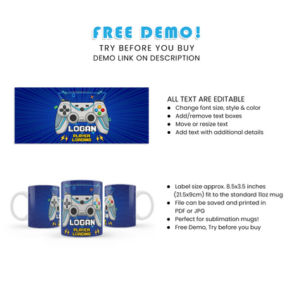 Playstation Sublimation Mug - Personalized Sublimation Mugs for Playstation Fans