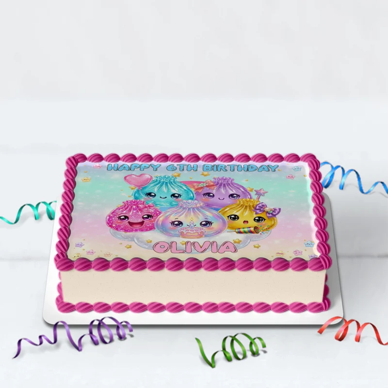 Mystery Box Birthday Decorations, Squishy Toy Party Supplies, Glitter Dumpling Themed, Viral kids toy Digital Template, Editable Glitter Dumpling Image SVG PNG