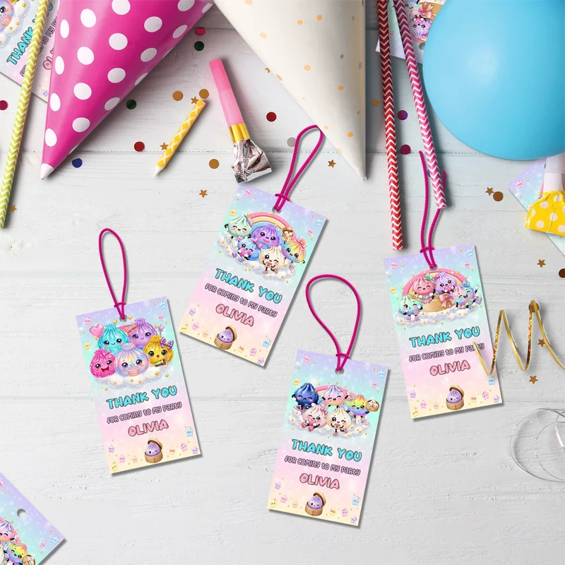Mystery Box Birthday Decorations, Squishy Toy Party Supplies, Glitter Dumpling Themed, Viral kids toy Digital Template, Editable Glitter Dumpling Image SVG PNG