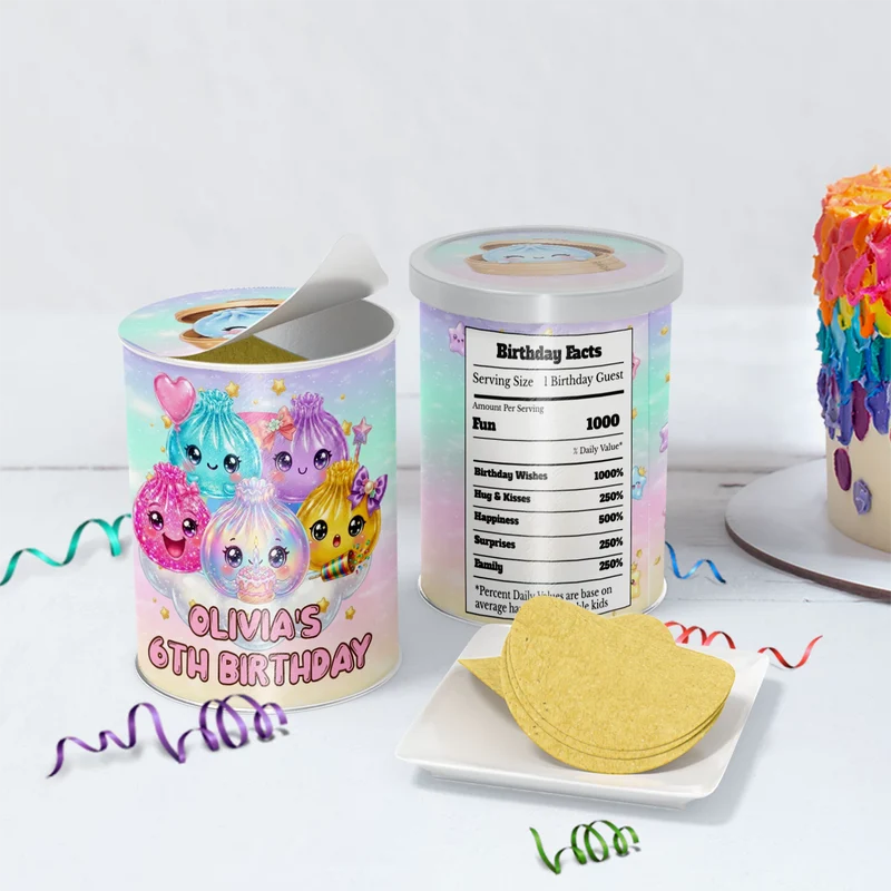 Mystery Box Birthday Decorations, Squishy Toy Party Supplies, Glitter Dumpling Themed, Viral kids toy Digital Template, Editable Glitter Dumpling Image SVG PNG