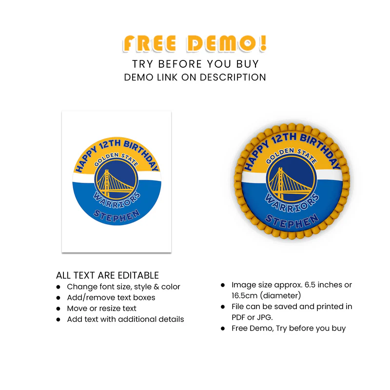 Golden State Warriors Edible Icing Sheet Cake Images Custom