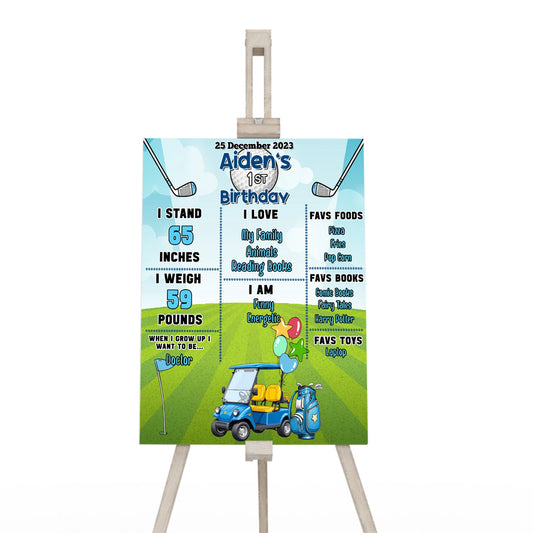 Mini Golf Milestone Poster: Custom milestone posters featuring mini golf achievements
