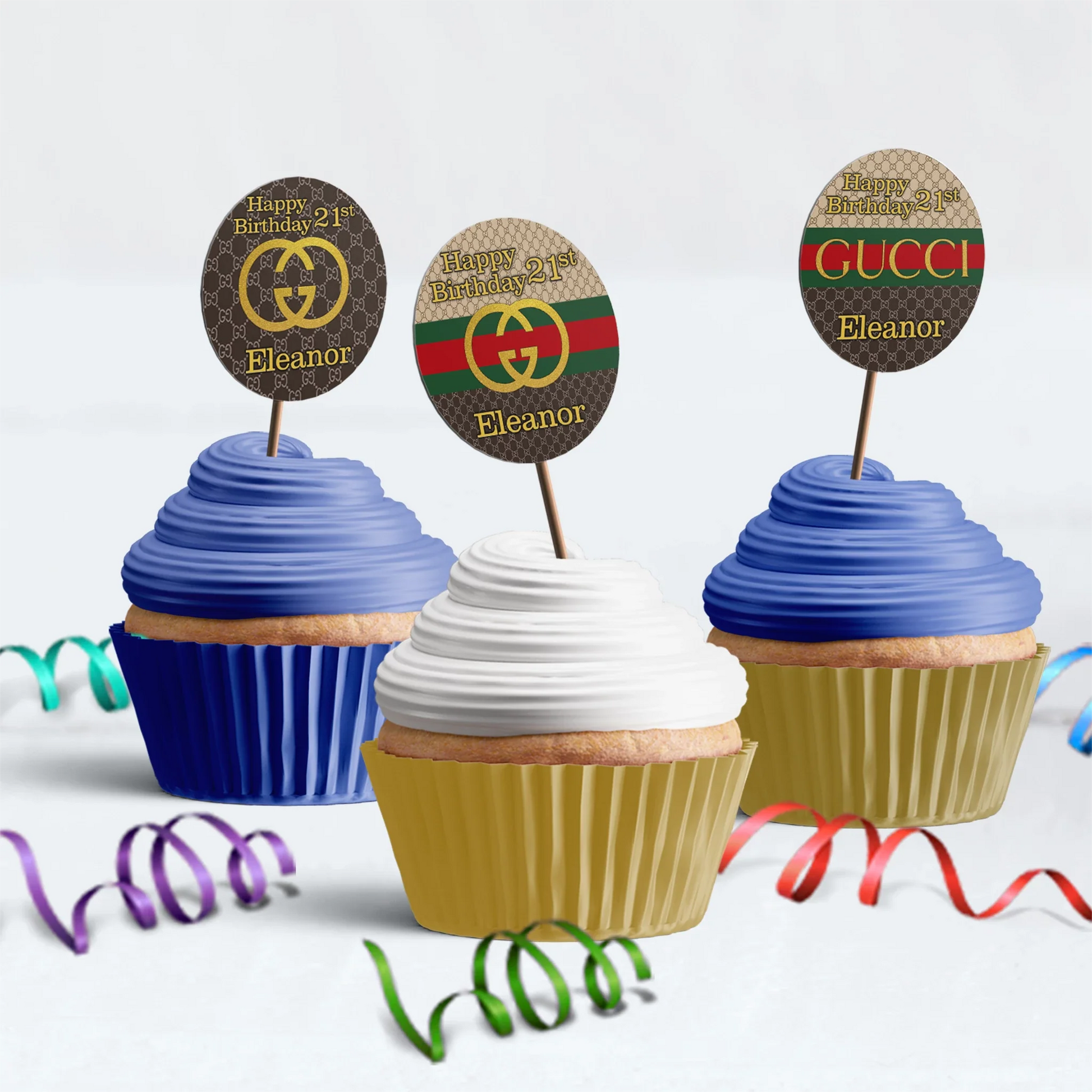 Gucci Inspired Birthday Decorations, Gucci Inspired Party Supplies, Gucci Inspired Themed, Gucci Style Inspired Digital Template, Editable Gucci Inspired Image SVG PNG