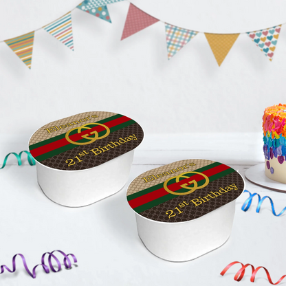 Gucci Inspired Birthday Decorations, Gucci Inspired Party Supplies, Gucci Inspired Themed, Gucci Style Inspired Digital Template, Editable Gucci Inspired Image SVG PNG