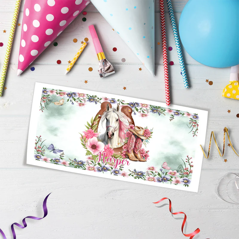 Horse Birthday Decorations, Cow girls Party Supplies, Horseshoe Themed, Horse Digital Template, Editable Horse Equestrian Image SVG PNG