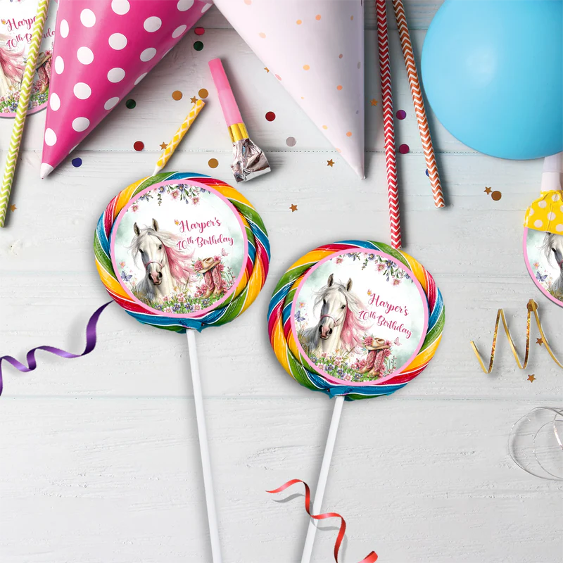 Horse Birthday Decorations, Cow girls Party Supplies, Horseshoe Themed, Horse Digital Template, Editable Horse Equestrian Image SVG PNG