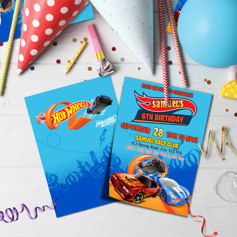 Hot Wheels Birthday Decorations, Hot Wheels Party Supplies, Cars & Tracks Set Themed, Hot Wheels Digital Template, Editable Hot Wheels Cars Image SVG PNG