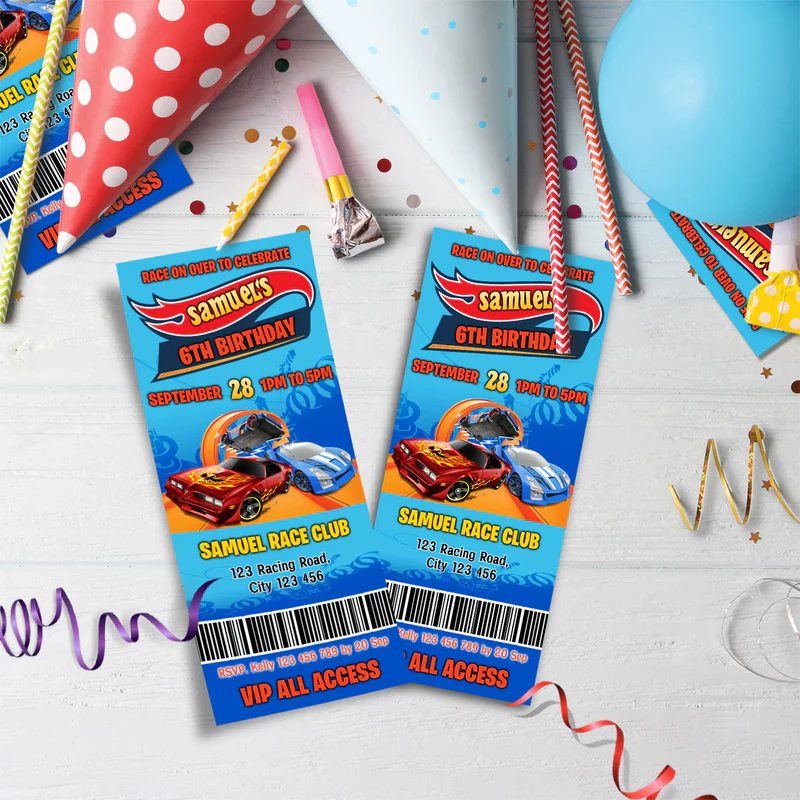 Hot Wheels Birthday Decorations, Hot Wheels Party Supplies, Cars & Tracks Set Themed, Hot Wheels Digital Template, Editable Hot Wheels Cars Image SVG PNG