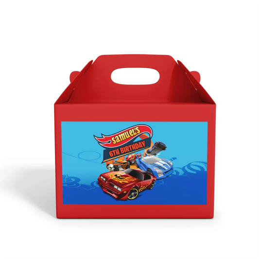 Hot Wheels Cars Treat Box Label