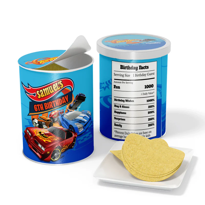 Hot Wheels Cars Small Pringles Label