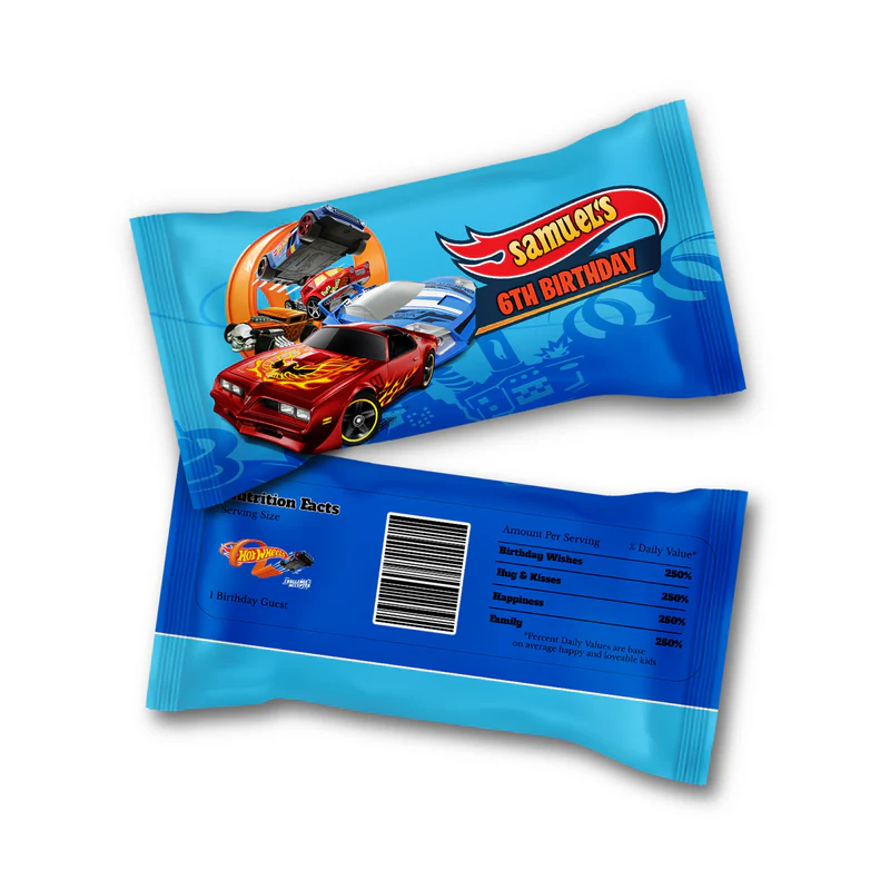 Hot Wheels Cars Skittles Label