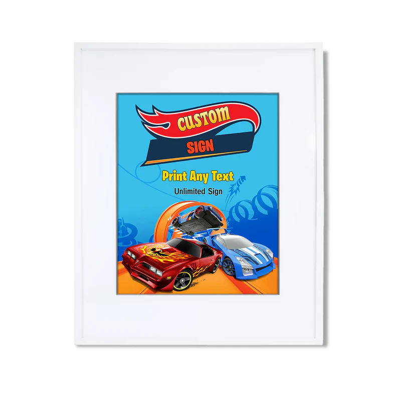 Hot Wheels Cars Custom Sign