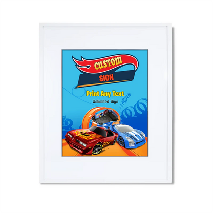 Hot Wheels Cars Custom Sign