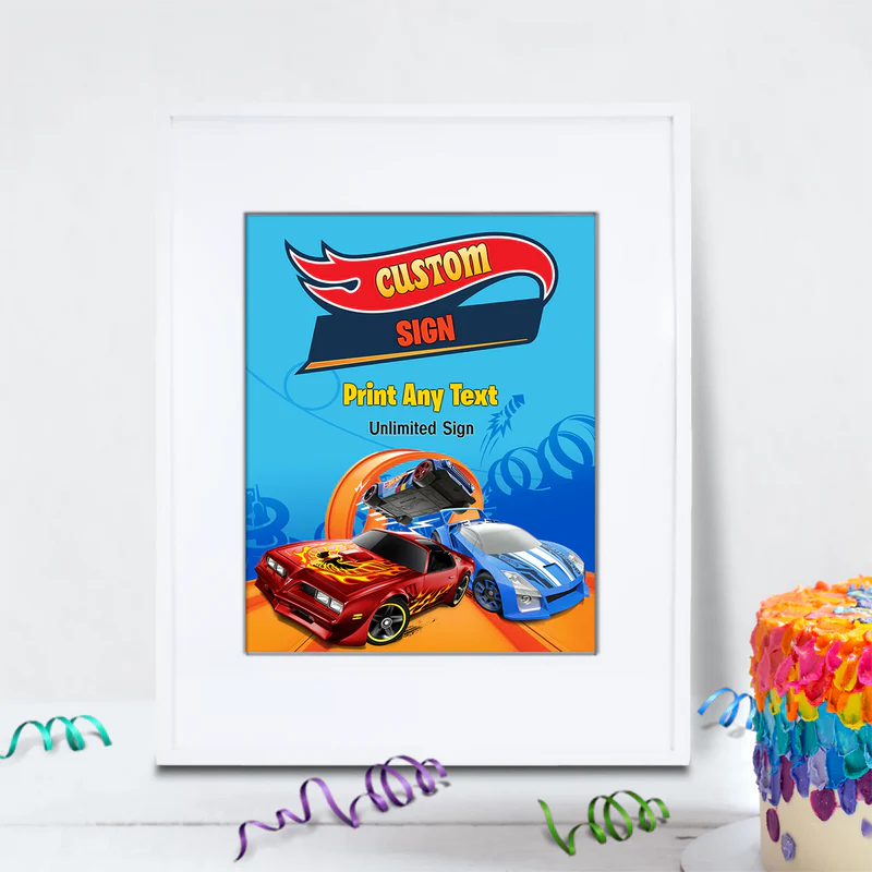 Hot Wheels Birthday Decorations, Hot Wheels Party Supplies, Cars & Tracks Set Themed, Hot Wheels Digital Template, Editable Hot Wheels Cars Image SVG PNG