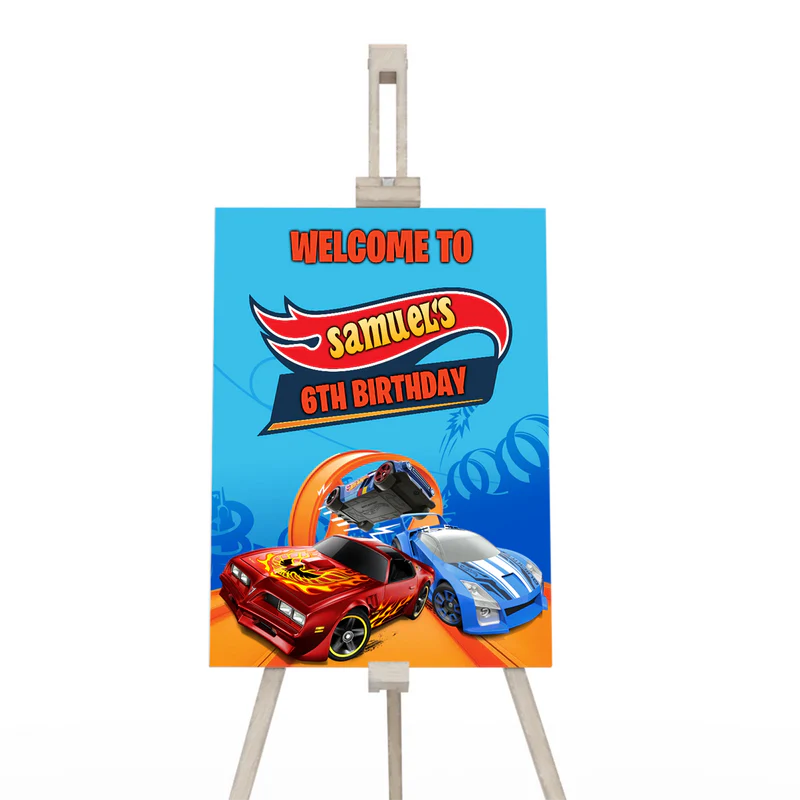Hot Wheels Cars Welcome Sign
