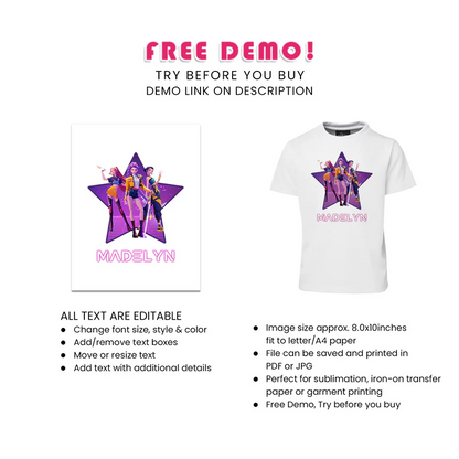 Huntrix Kpop Demon Hunters sublimation T-shirt custom party wear