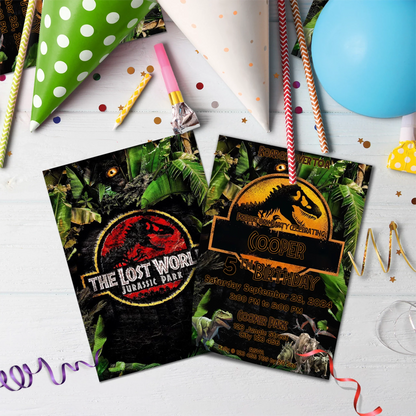 Jurassic World Birthday Decorations, Dinosaur Party Supplies, Trex Themed, Jurassic Park Digital Template, Editable Jurassic World Image SVG PNG