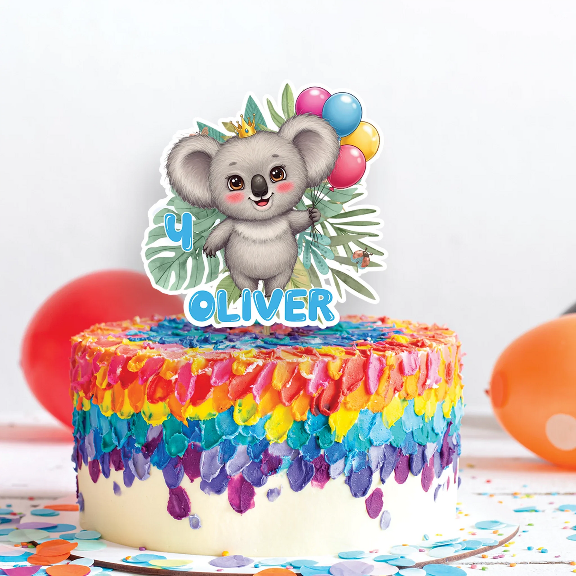 Koala Birthday Ideas Birthday Decorations, Koala Party Supplies, Koala Animal Themed, Koala Austalian Theme Digital Template, Editable Koala Image SVG PNG