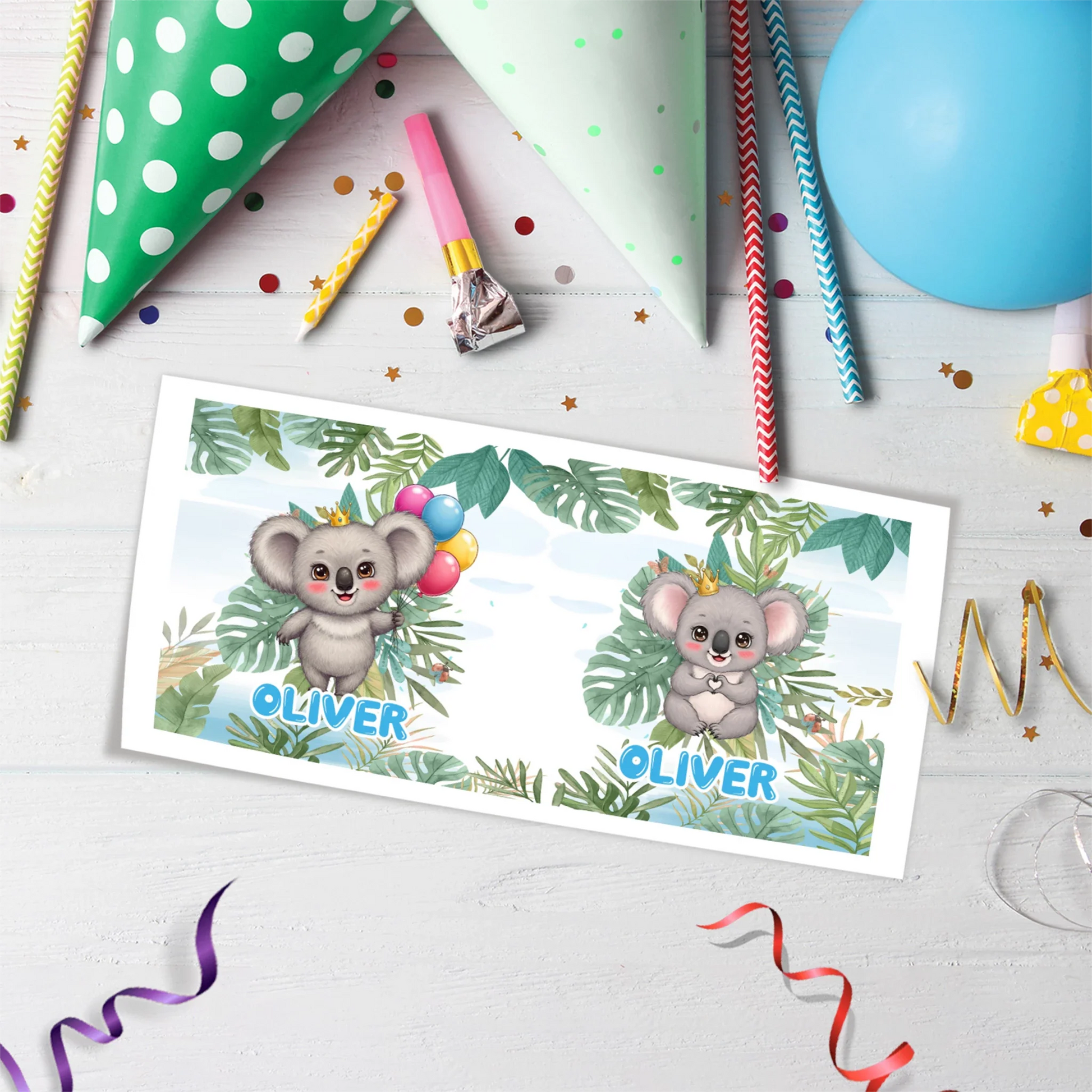 Koala Birthday Ideas Birthday Decorations, Koala Party Supplies, Koala Animal Themed, Koala Austalian Theme Digital Template, Editable Koala Image SVG PNG