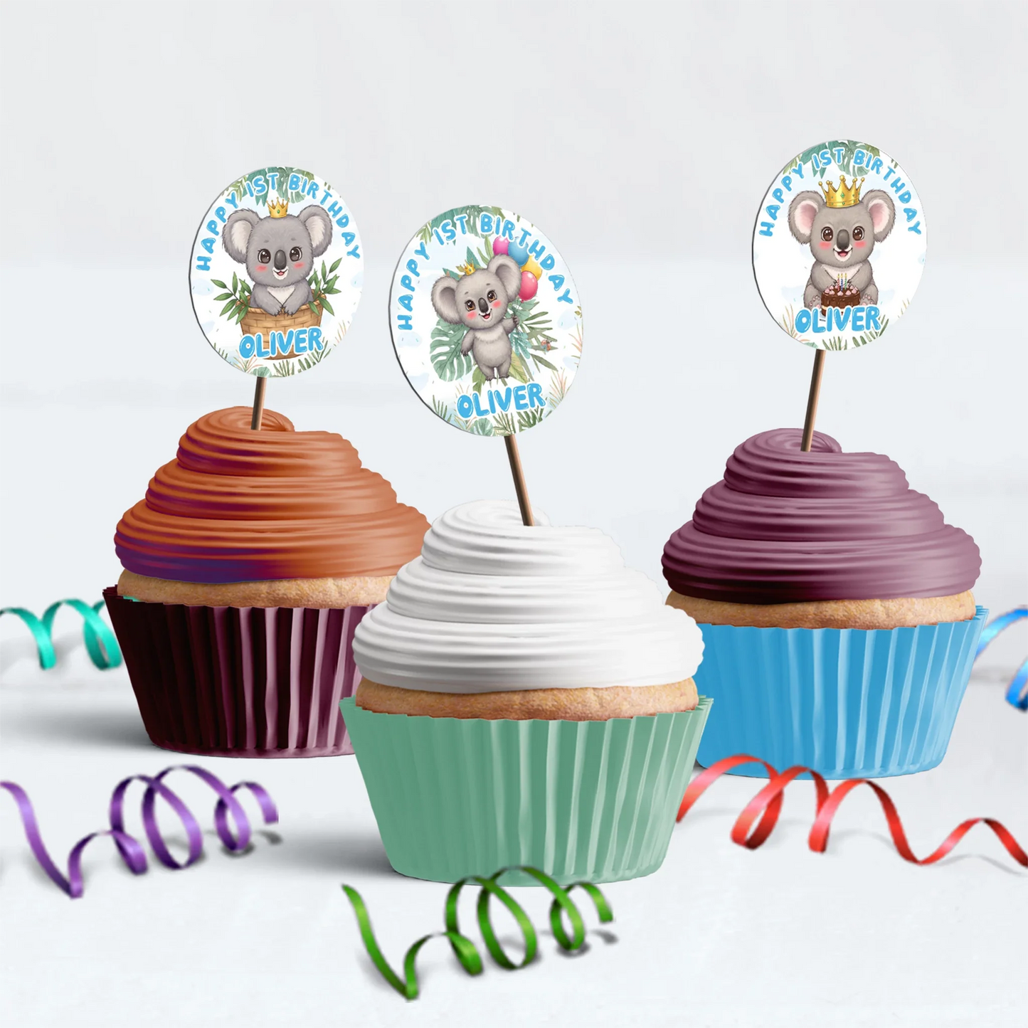 Koala Birthday Ideas Birthday Decorations, Koala Party Supplies, Koala Animal Themed, Koala Austalian Theme Digital Template, Editable Koala Image SVG PNG