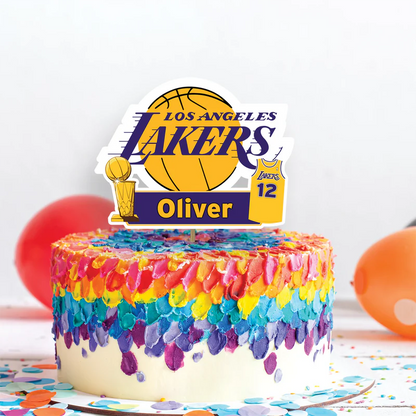 LA Lakers Birthday Decorations, NBA Team Party Supplies, Basketball Themed, Los Angeles Lakers Digital Template, Editable LA Lakers Image SVG PNG