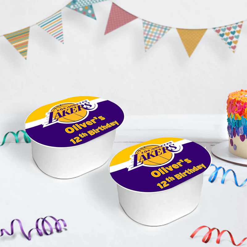 LA Lakers Birthday Decorations, NBA Team Party Supplies, Basketball Themed, Los Angeles Lakers Digital Template, Editable LA Lakers Image SVG PNG