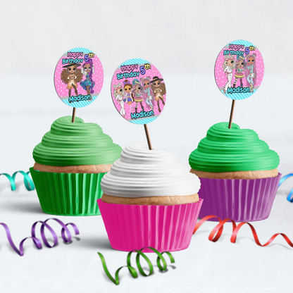 LOL Dolls Birthday Decorations, LOL Surprise Dolls Party Supplies, LOL Toys Themed, LOL Dolls Digital Template, Editable LOL Dolls Image SVG PNG