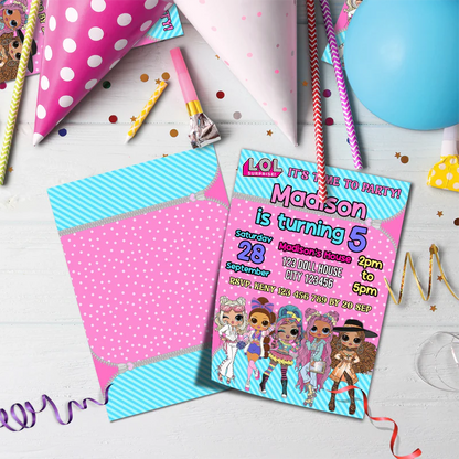 LOL Dolls Birthday Decorations, LOL Surprise Dolls Party Supplies, LOL Toys Themed, LOL Dolls Digital Template, Editable LOL Dolls Image SVG PNG